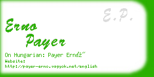 erno payer business card